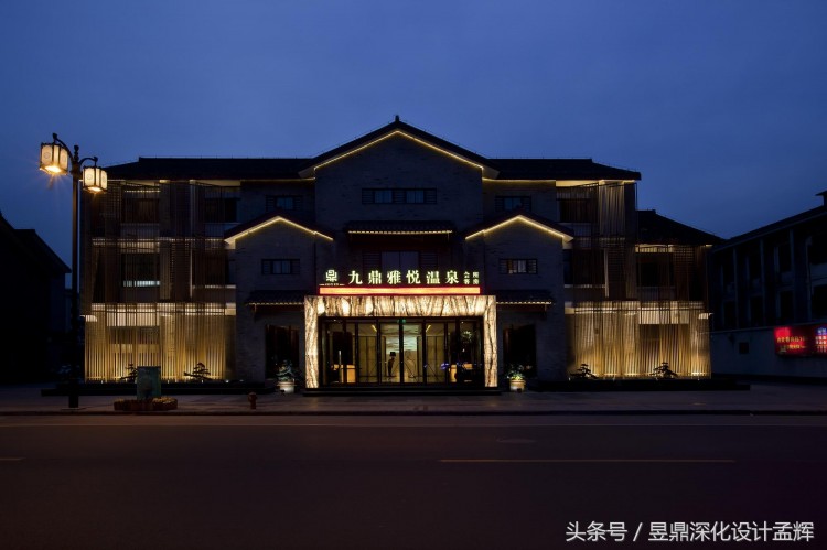 揚(yáng)州雅悅水療會(huì)所的工裝水療空間設(shè)計(jì)方案，包括外觀設(shè)計(jì)