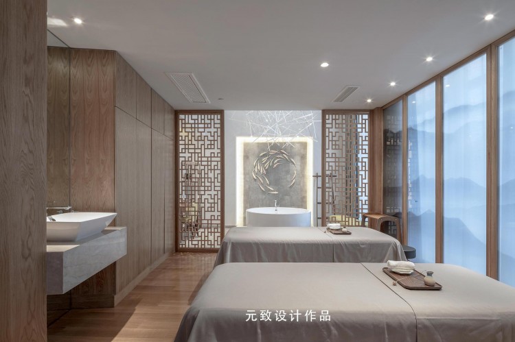美容SPA會(huì)所裝修設(shè)計(jì)！用榫卯工藝表達(dá)本真質(zhì)樸的養(yǎng)生哲學(xué)